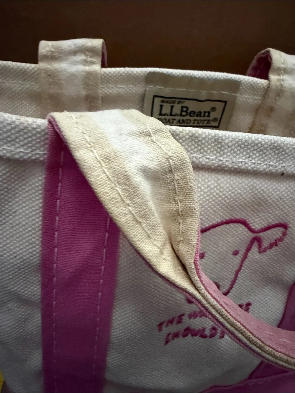 LL Bean Boat and Tote Bag w/ Dog & Maine Slogan Embroidery *Storage Clean Out!* - Picture 3 of 15